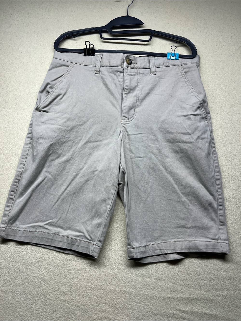 French Toast Men's Flat-Front Chino Shorts - Light Gray